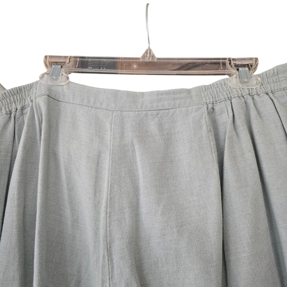 1X/2X Linen 3-piece Outfit: 2x Jacket, 16 Pants & Shorts. Light Blue / Gray - Picture 5 of 9